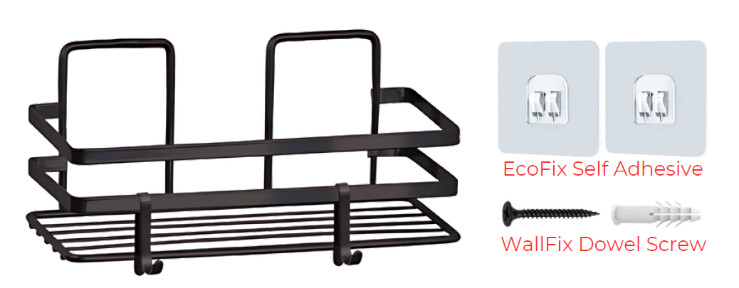 WB007 EcoFix Tek Katlı Lamalı Banyo Organizer Rafı