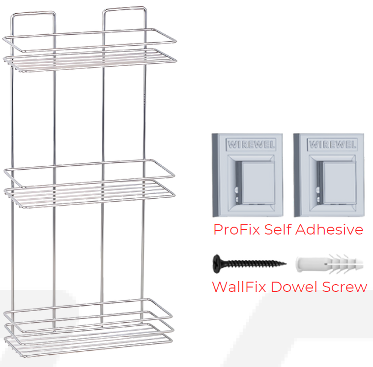WB015 ProFix Üç Katlı Banyo Organizer Rafı