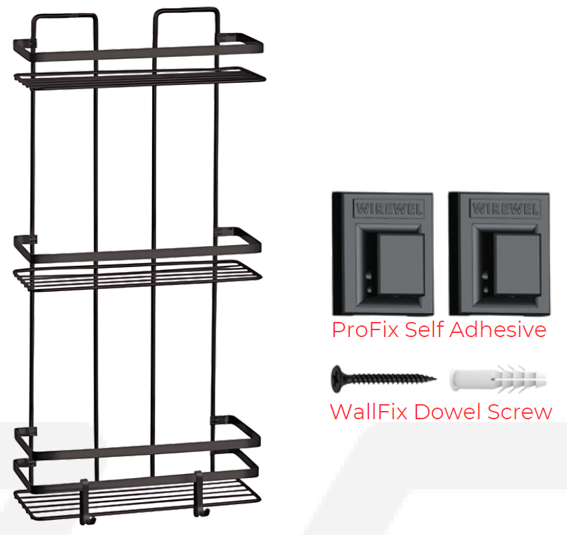 WB021 ProFix Üç Katlı Lamalı Banyo Organizer Rafı